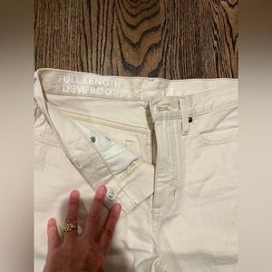 Madewell Demi boot cream jeans